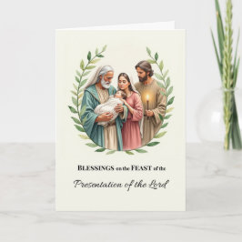 Tarjeta Fiesta de la presentación de los Lord Candlemas