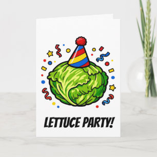 Tarjeta Fiesta de Lechuga Cumpleaños Divertido Iceberg
