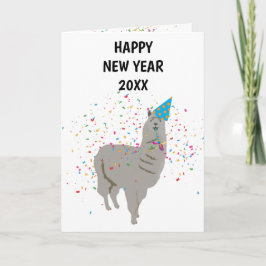 Tarjeta Fiesta de Llama - Año Nuevo feriado de animales