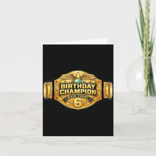 Tarjeta Fiesta de lucha libre de cumpleaños del 6º luchado