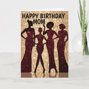 Tarjeta fiesta de moda con brillo chic
