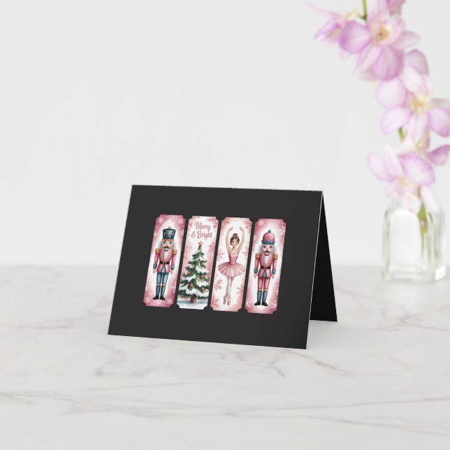 Tarjeta Fiesta de Navidad con cascanueces Regalo Festivo d (Orquídea)