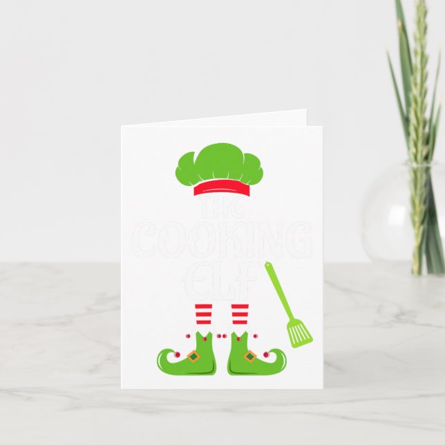Tarjeta Fiesta de Navidades del grupo familiar Cooking Elf (Anverso)