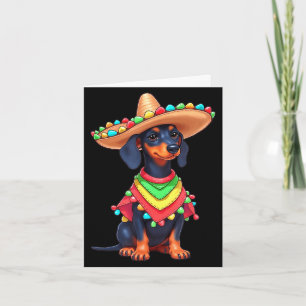 Tarjeta fiesta de perro mexicano divertido cinco de mayo p