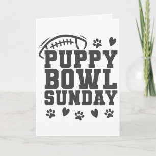 Tarjeta Fiesta de perros del domingo de la Super Bowl de c