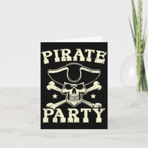 Tarjeta Fiesta de piratas para hombres caribe bucanero ama