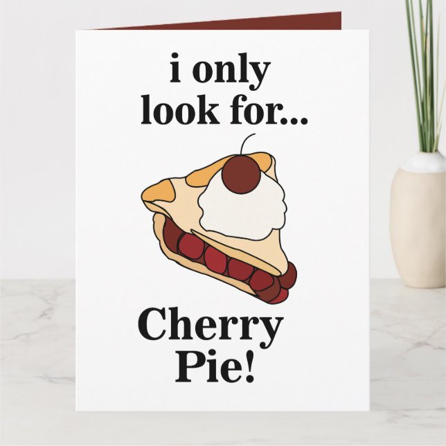Tarjeta Fiesta de postre Cherry Pie (Anverso)