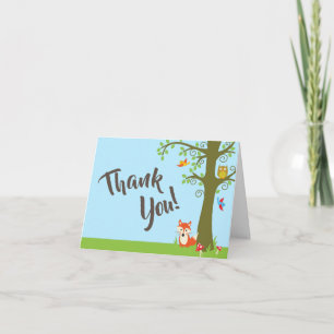 Tarjeta Fiesta de primer cumpleaños de Woodland Amigos del