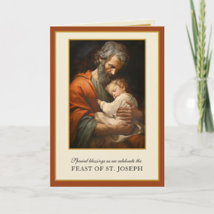 Tarjeta Fiesta de San José Religiosa Jesús Oración