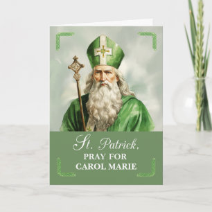 Tarjeta Fiesta de San Patricio Ruega por Nosotros Tradicio