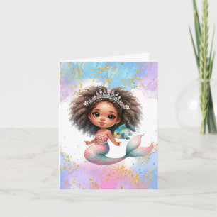 Tarjeta Fiesta de sirena simple Splash 