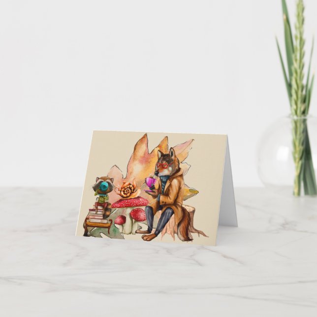 Tarjeta Fiesta de té forestal (Anverso)