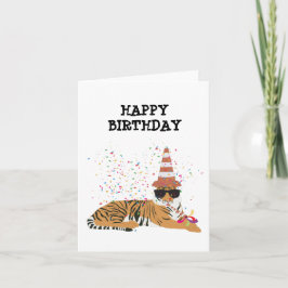 Tarjeta Fiesta de tigres - Animales que tienen un Fiesta