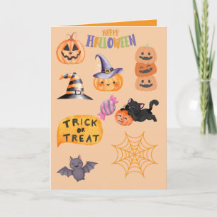 Tarjeta Fiesta de truco o trato personalizada