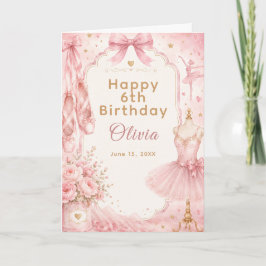 Tarjeta Fiesta de Tutú de Ballet Rosa