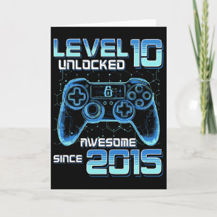 Tarjeta Fiesta de videojuegos de nivel 10 desbloqueado 10 