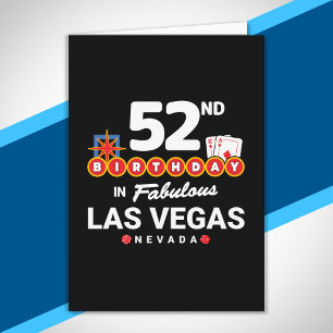 Tarjeta Fiesta del Cumpleaños de Las Vegas - 52 Años En La