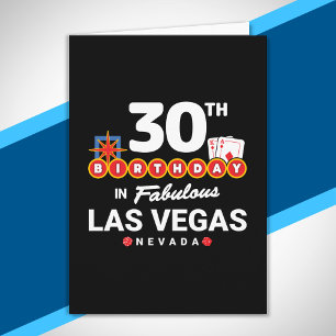 Tarjeta Fiesta del Cumpleaños de Las Vegas - Cumpleaños 30