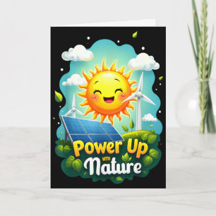 Tarjeta Fiesta del Día de la Tierra Vintage Energía Renova