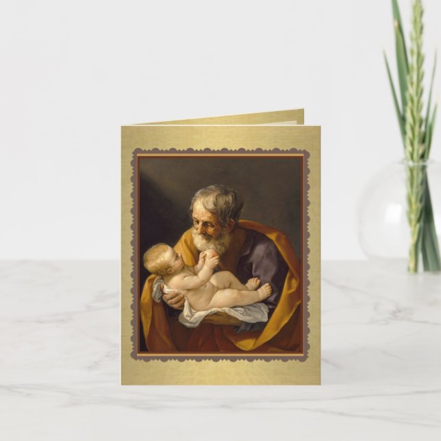 Tarjeta Fiesta del Día de San José Jesús Religioso (Anverso)