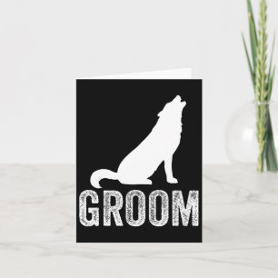 Tarjeta Fiesta del equipo de Grooms Wolf Boda Groomsmen