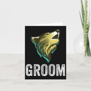 Tarjeta Fiesta del equipo de Grooms Wolf Boda Groomsmen