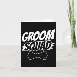 Tarjeta Fiesta del Escuadrón de Groom Sayings Bachelor Bod