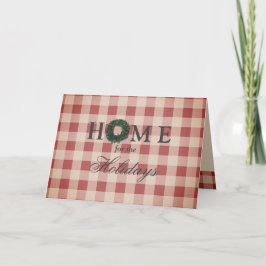 Tarjeta Fiesta del país Red Plaid Gingham