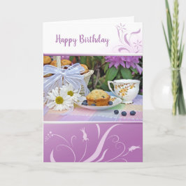 Tarjeta Fiesta del té de cumpleaños