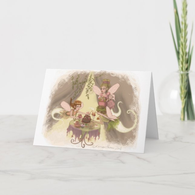 Tarjeta Fiesta del té de las hadas (Anverso)