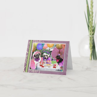 Tarjeta Fiesta del té del barro amasado