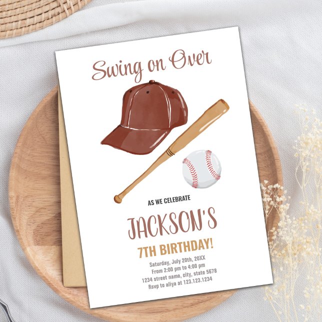 Tarjeta Fiesta deportiva infantil editable para ni (Baseballs Birthday Invitations)