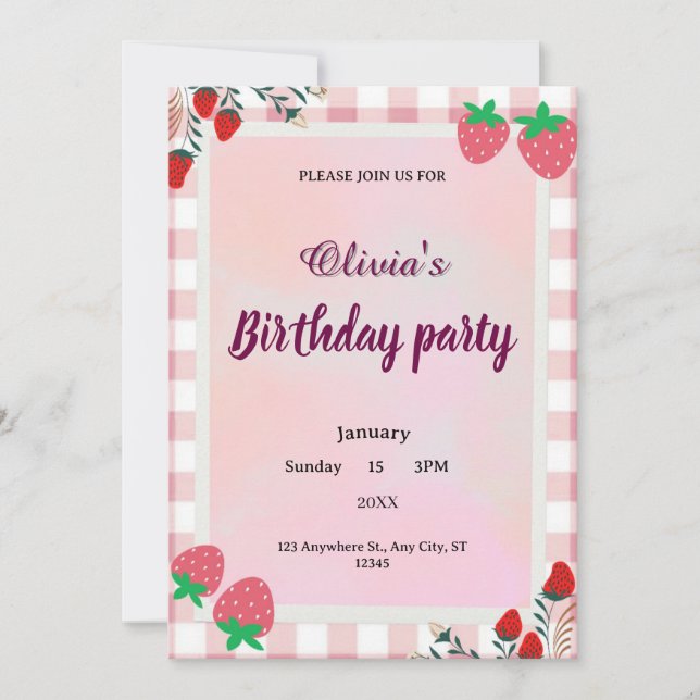 Tarjeta Fiesta editable para niños y adultos , inv (Anverso)