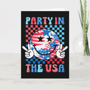 Tarjeta Fiesta En Estados Unidos 4 De Julio Sonrisa Preppy