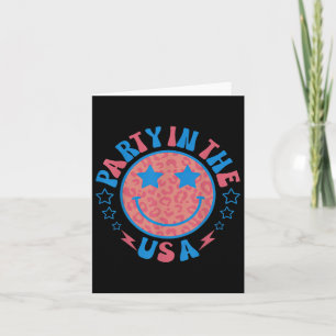 Tarjeta Fiesta En Estados Unidos 4 De Julio Sonrisa Preppy