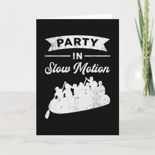 Tarjeta Fiesta En Movimiento Lento Canoa Bote Funny