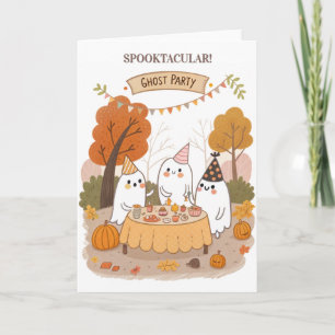 Tarjeta Fiesta Fantasmagórica de Halloween 