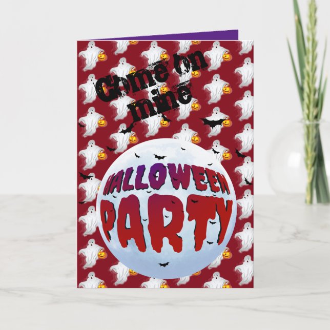 Tarjeta Fiesta fantasmal (Anverso)
