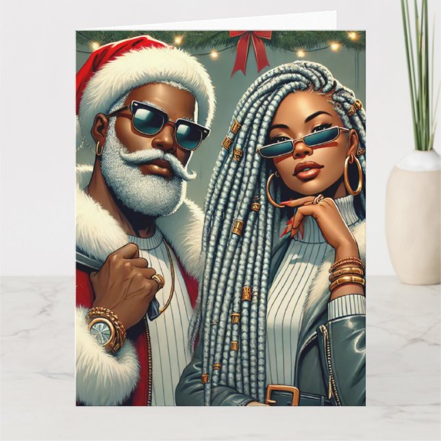 Tarjeta Fiesta festivo Santa (Anverso)