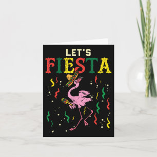 Tarjeta Fiesta Flamingo Rosa Mexicano Cinco De Mayo An