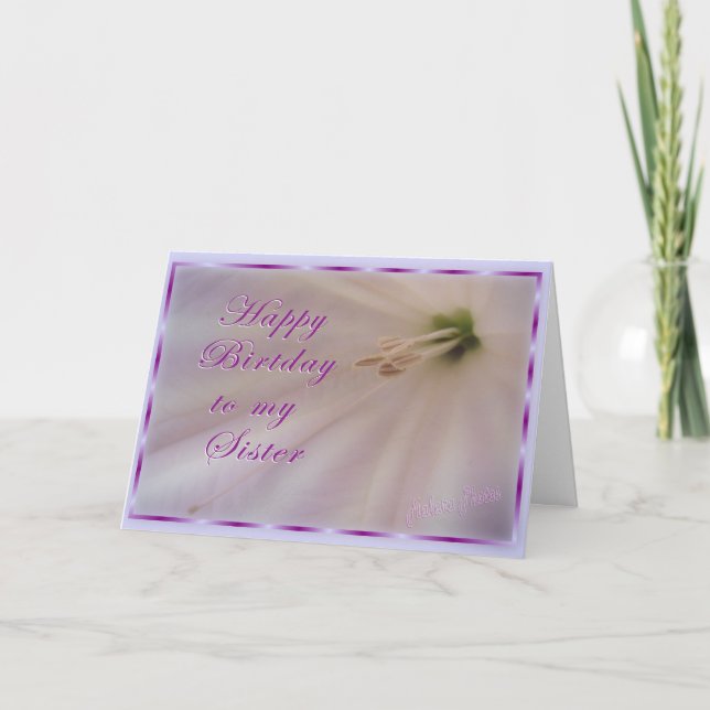 Tarjeta Fiesta/Flor de la hermana y cinta adhesiva (Anverso)