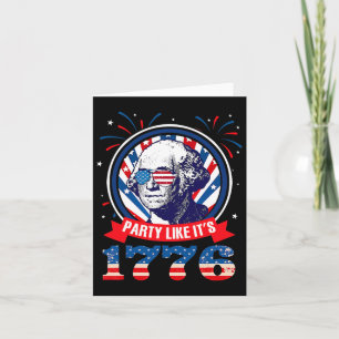 Tarjeta Fiesta Gracioso Como Si Fuera 1776 4 De Julio Geor