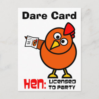 Tarjeta fiesta Hen Dare