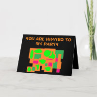 Fiesta invita a la decoración de arte negro meloco