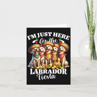 Tarjeta Fiesta labrador aquí para cinco de mayo labrador