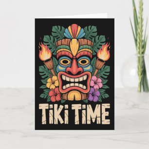 Tarjeta Fiesta Luau Tiki Time Vibraciones Tropicales de Ve
