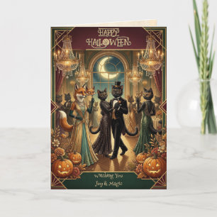 Tarjeta Fiesta Lunar Personalizada de Halloween Vintage