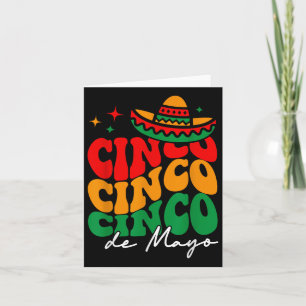 Tarjeta Fiesta Mexicana Groovy Cinco De Mayo 5 De Mayo