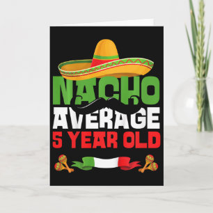 Tarjeta Fiesta Mexicana para niños de 5 años, fiesta de cu