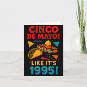 Tarjeta Fiesta mexicana retro cinco de mayo
